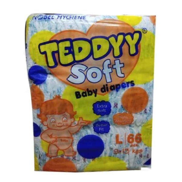Teddyy Soft Baby Diapers (L-66 Pcs) 9-13 Kg.