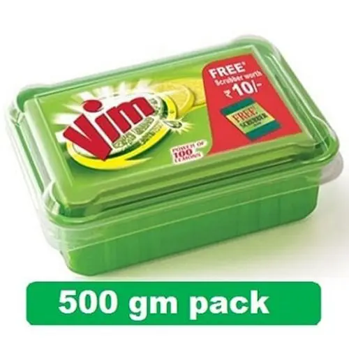 Vim Dishwash Bar 500g+FREE Scrubber UrbanGroc
