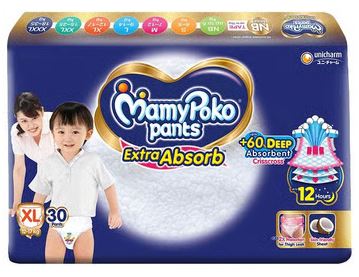 MamyPoko diaper pants xl 30pcs