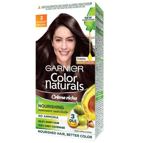 Garnier Naturals Shade 3 Darkest Brown 70ml+60g - UrbanGroc Garnier Naturals Shade 3 Darkest Brown 70ml+60g - UrbanGroc